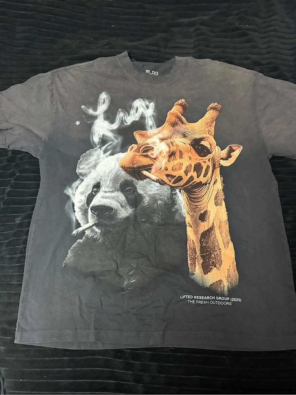 LRG The Fresh Outdoors Graphic Short Sleeve Tee in Black XL.NNT